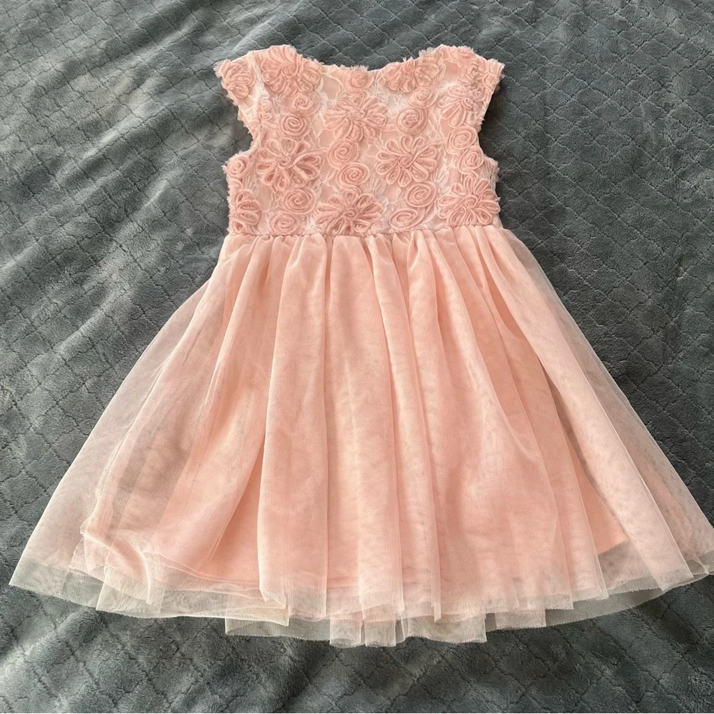 Girls' Pink‎ Floral Dress